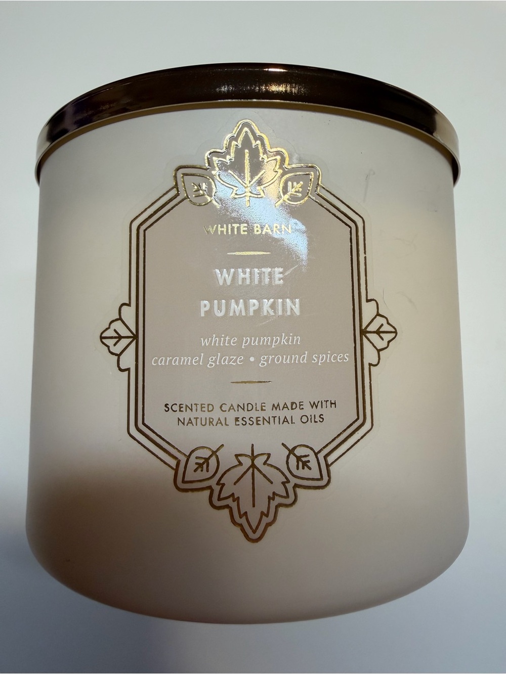 White Barn Cream White Pumpkin Decorative Scented Candle Jar
